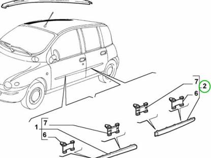 735256568 Stootstrip achterdeur links