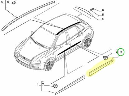 735314533 Stootstrip achterdeur links