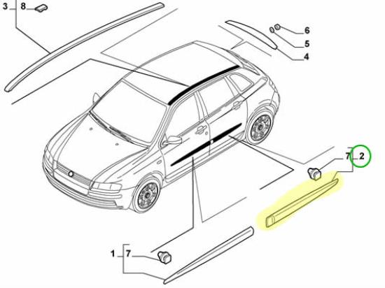 735314533 Stootstrip achterdeur links