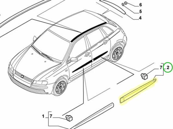 735372483 Stootstrip achterdeur links