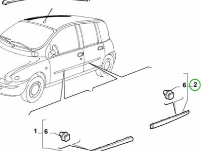 735390656 Stootstrip achterdeur rechts