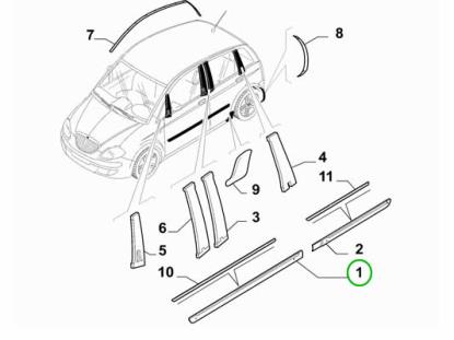 735393457 Stootstrip voordeur rechts