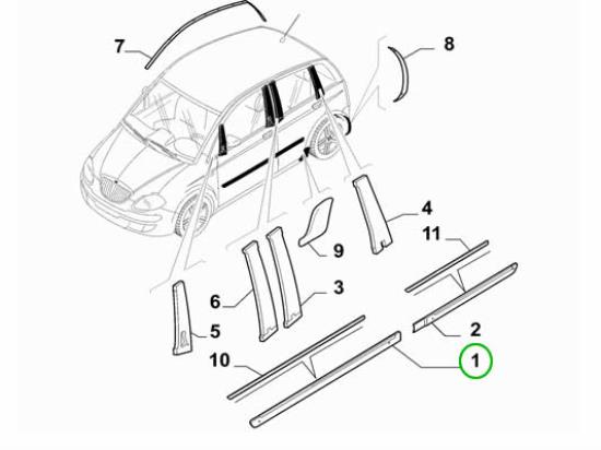 735393457 Stootstrip voordeur rechts