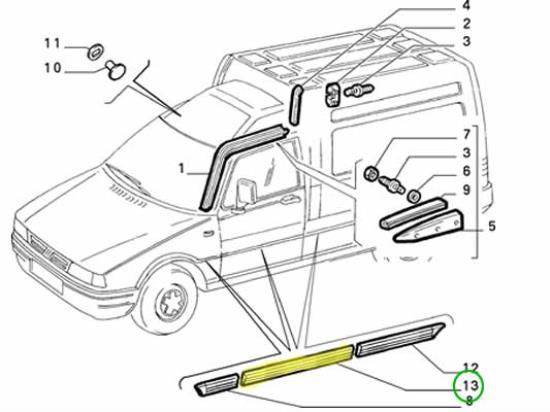 7518769 Stootstrip voordeur links