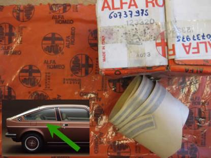 123320 Sticker scherm rechtsachter goudkleurig Alfa Romeo Sud Sprint Plus