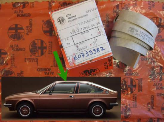 123327 Sticker dak links goudkleurig Alfa Romeo Sud Sprint Plus