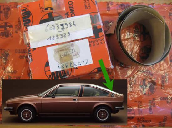 123329 Sticker dak linksachter goudkleurig Alfa Romeo Sud Sprint Plus