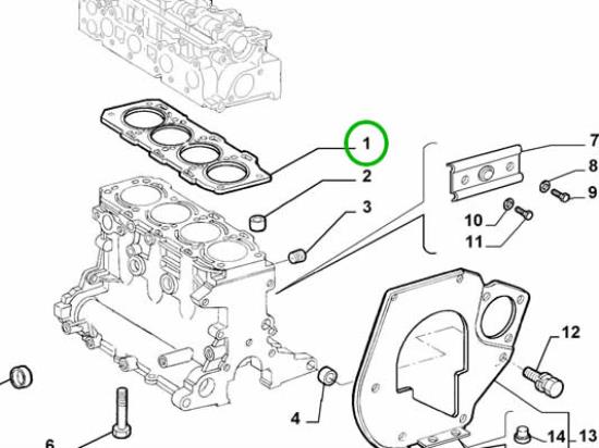 46454063 Koppakking 1.9 TD Sp 1.60mm