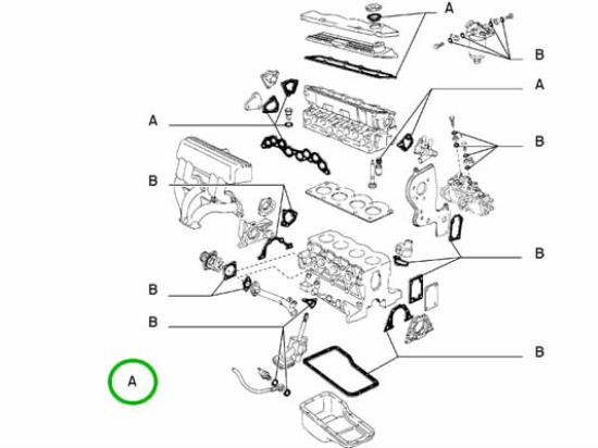 5891934 Pakkingset kleppen 1.3 D