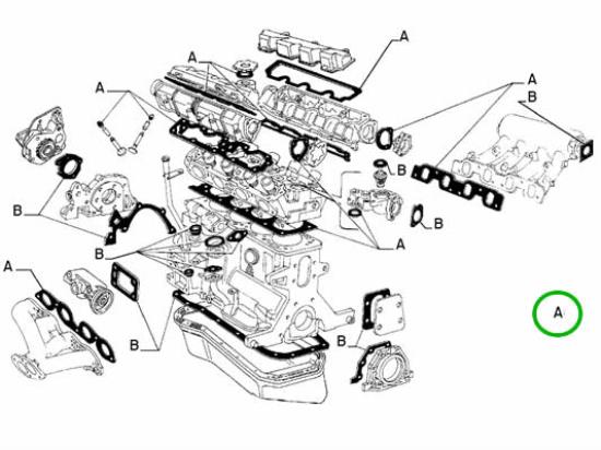 5891985 Koppakkingset 1.6 i.e. Lancia Delta 86 tot 92