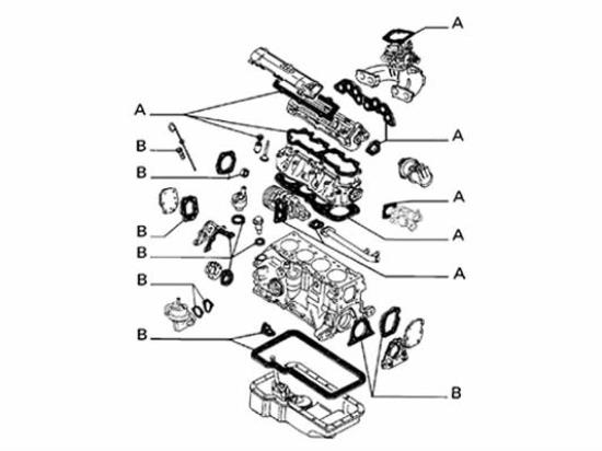 5892367 Motorpakkingset inclusief koppakking 1.1