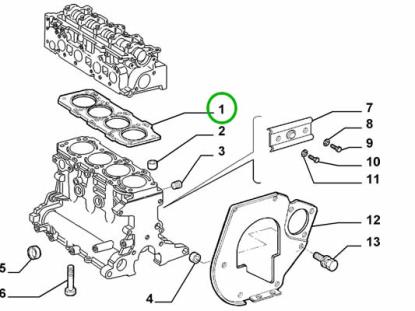 60814600 Koppakking 1.9 JTD Sp 1.70mm