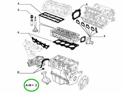 71716871 Motorpakkingset inclusief koppakking 1.2 16v