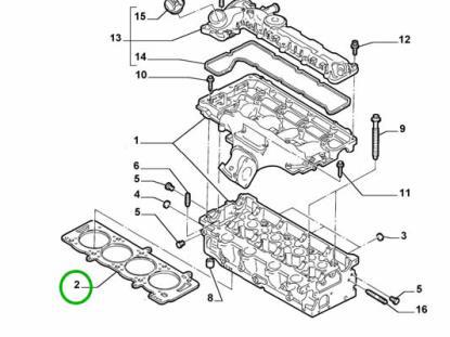9631367380 Koppakking 2.0 en 2.2 JTD Sp 1.40mm