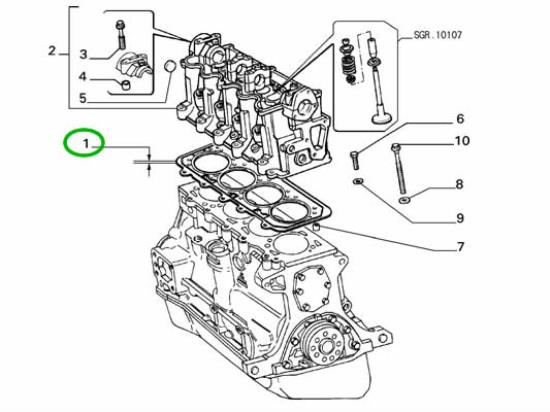 46452670 Koppakking 1.9 TD Sp 1.66mm
