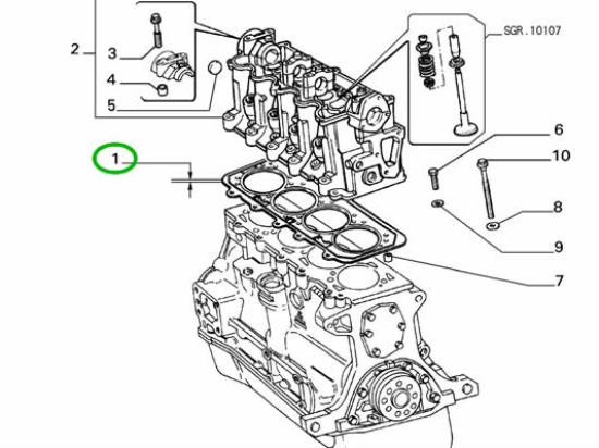 7597554 Koppakking 1.9 TD Sp 1.74mm