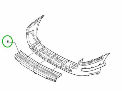 9464237488 Beschermplaat bovenzijde achterbumper