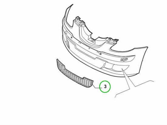 735365844 Voorbumper grille