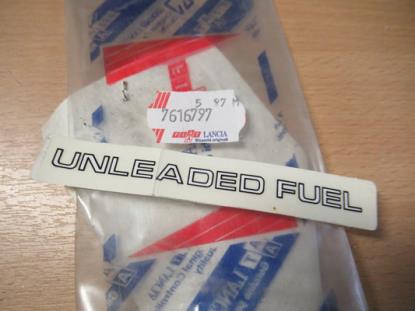 7616797 Sticker unleaded fuel