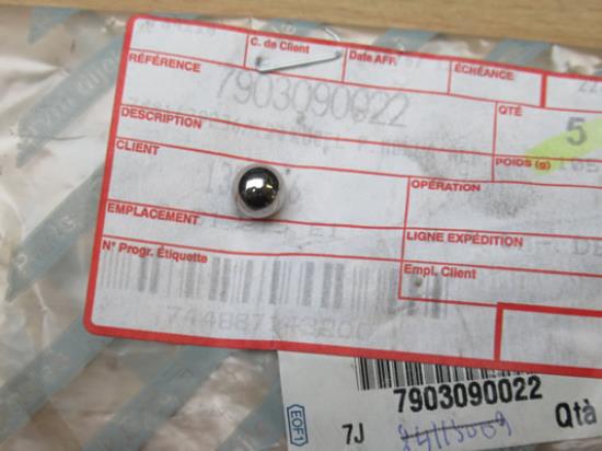 7903090022 Kogel voor versnellingsbak 2.0 BZ 16V