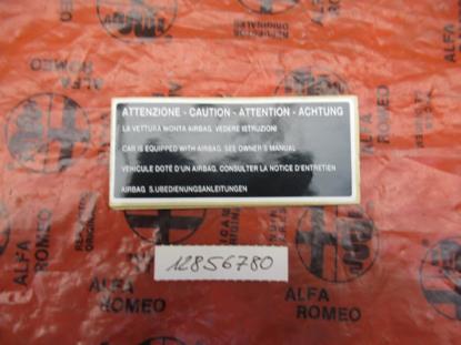 12856780 Waarschuwingssticker airbag