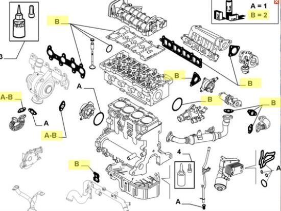71740961 Koppakingset 2.4 JTDM 5 Cil 20V