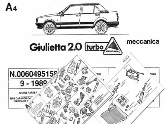 MF0442 - Onderdelen catalogus Carrosserie - Alfa Romeo Giulietta 2.0 Turbo Autodelta