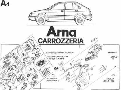 MF0740 - Onderdelen catalogus Carrosserie - Alfa Romeo Arna
