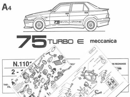 MF1101 - Onderdelen catalogus Mechanisch - Alfa Romeo 75 Turbo Evoluzione
