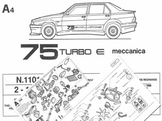 MF1101 - Onderdelen catalogus Mechanisch - Alfa Romeo 75 Turbo Evoluzione