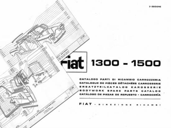 MF60310101 - Onderdelen catalogus Carrosserie - Fiat 1300 en 1500