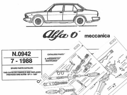 MF0942 - Onderdelen catalogus Mechanisch - Alfa Romeo Sei 6 (vanaf 1979)