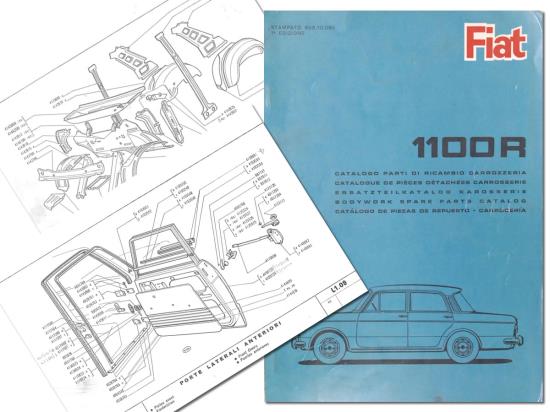 MF60310093 - Onderdelen catalogus Carrosserie - Fiat 1100R