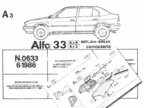 MF0633 - Onderdelen catalogus Mechanisch - Alfa Romeo 33
